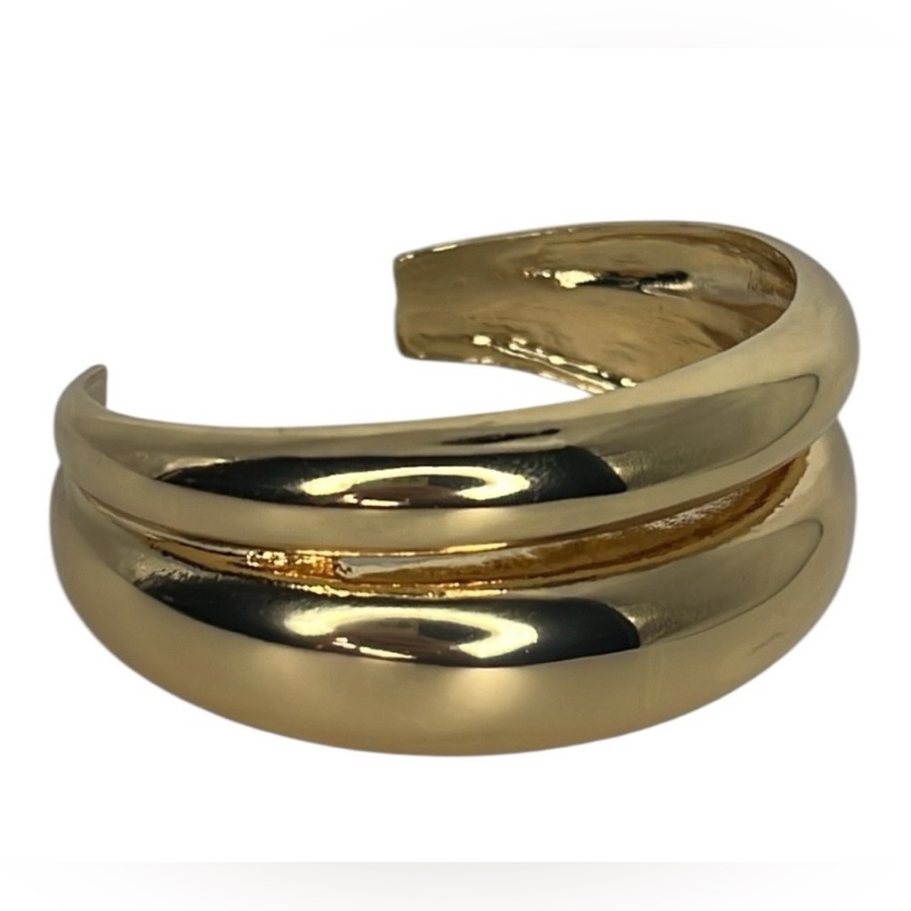 Anthropologie Women’s 14K plated Gold Cuff Bracelet - Picture 2 of 4